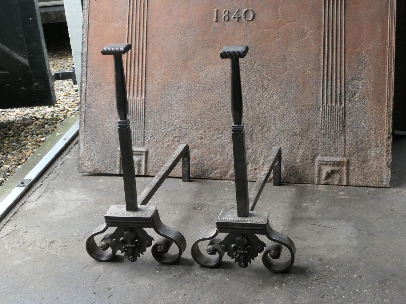 French Napoleon III Style Andirons Or Firedogs photo Home Fixtures