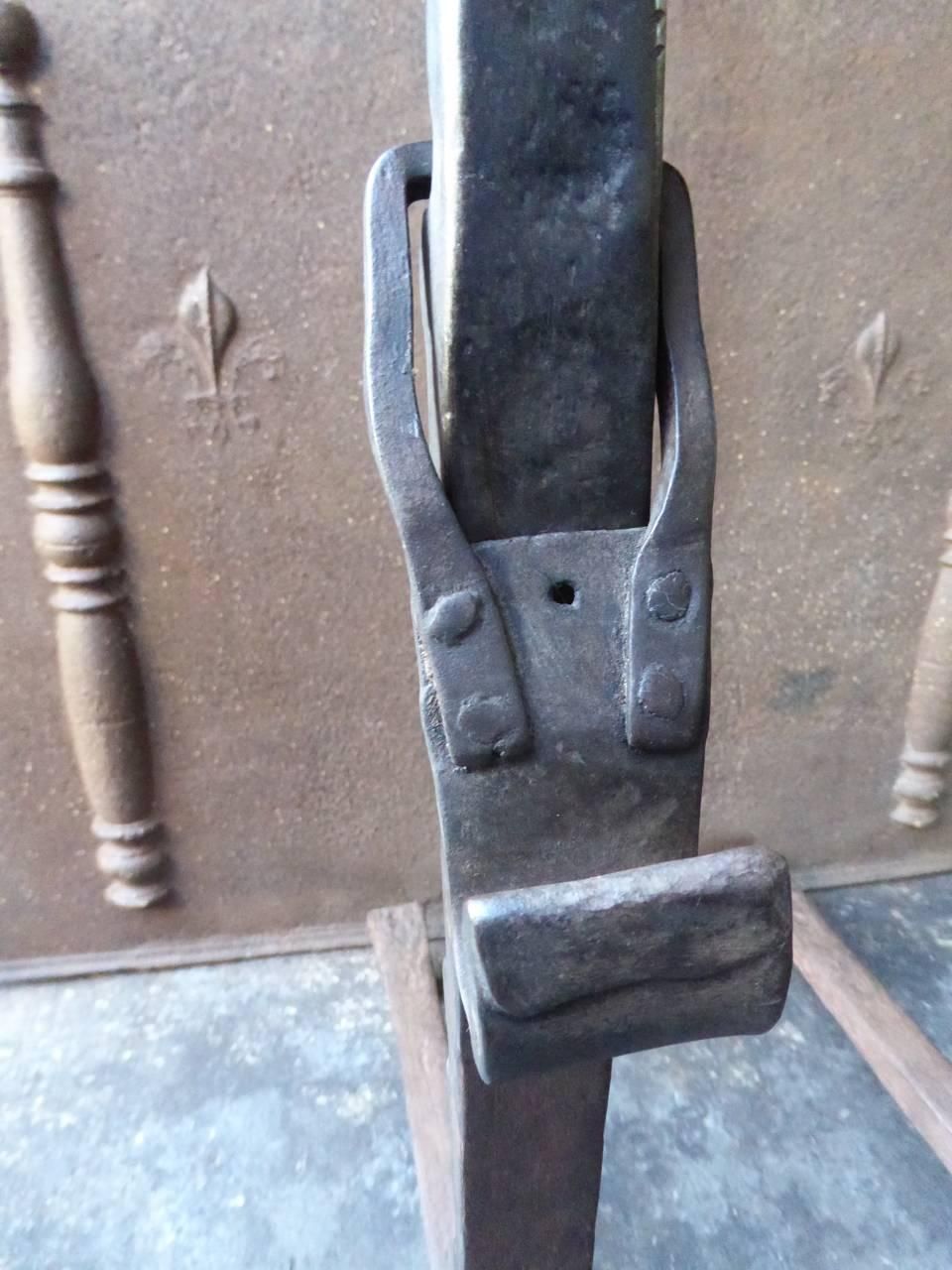 17th Century French Gothic Andirons Or Firedogs photo Home Fixtures