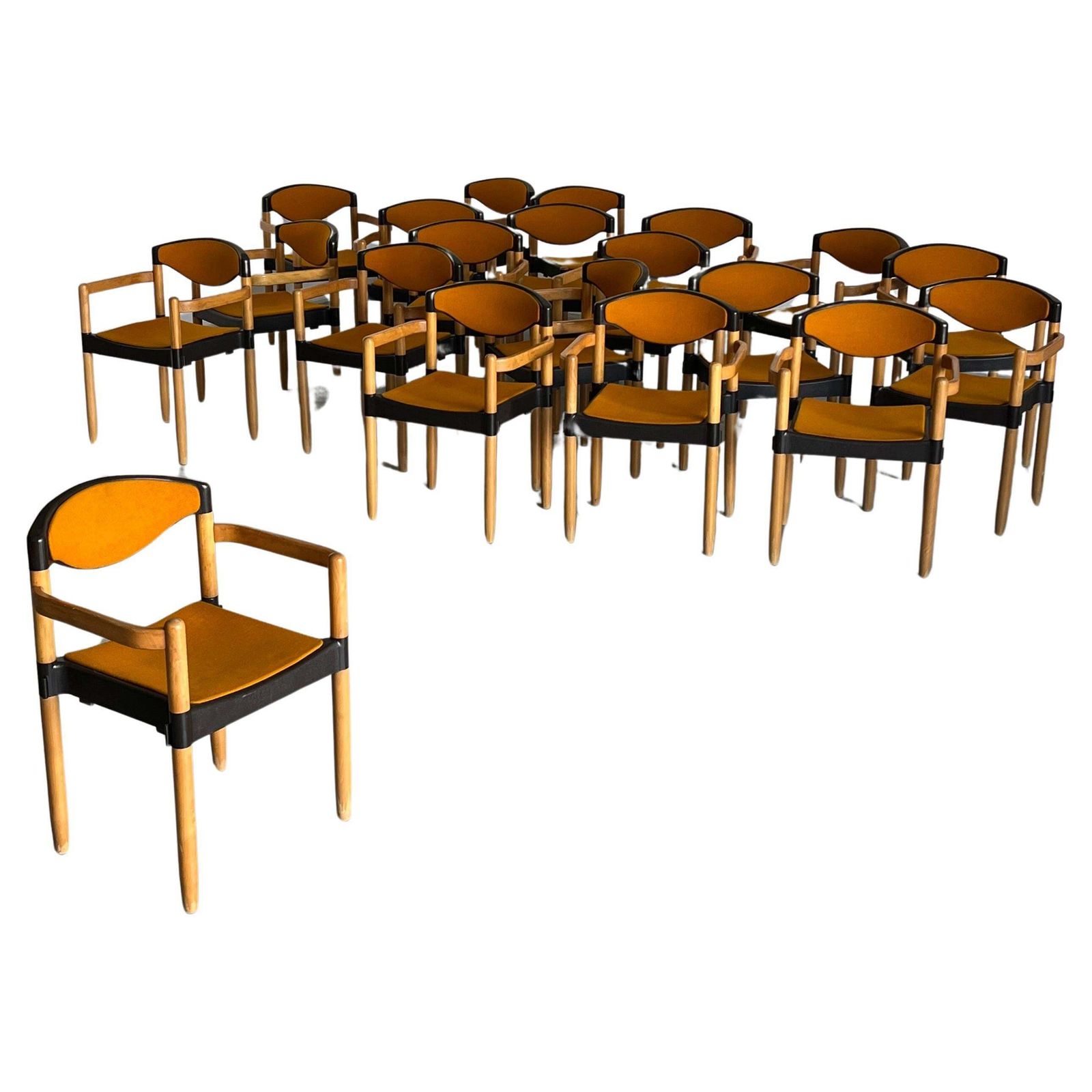 1 Of 19 Vintage Stackable "Strax" Armchairs By Hartmut Lohmeyer For Casala, 80s