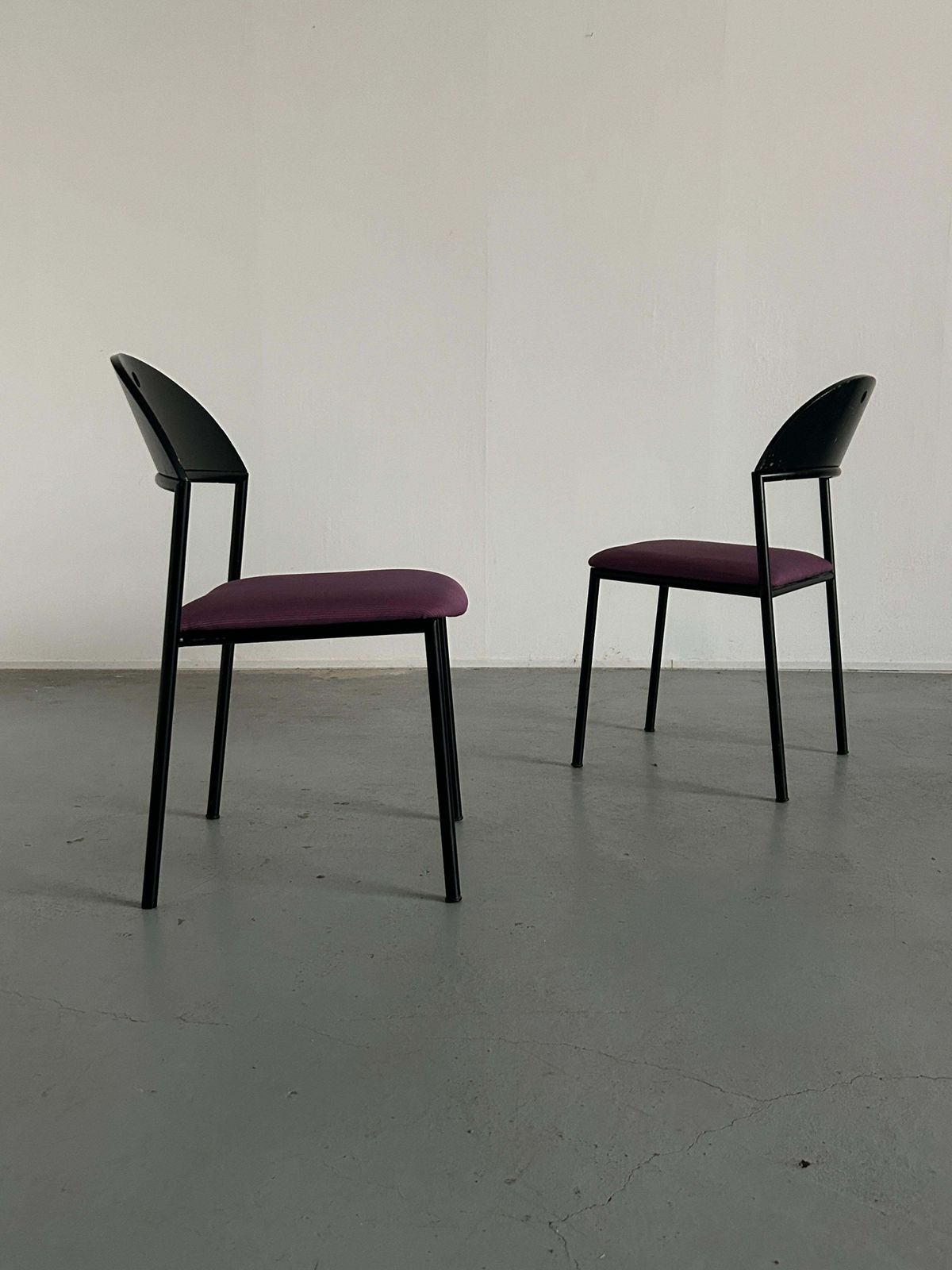 Pair Of Postmodern 'Thesis' Visitor Dining Chairs By Wiesner Hager, 90s Austria photo Furniture