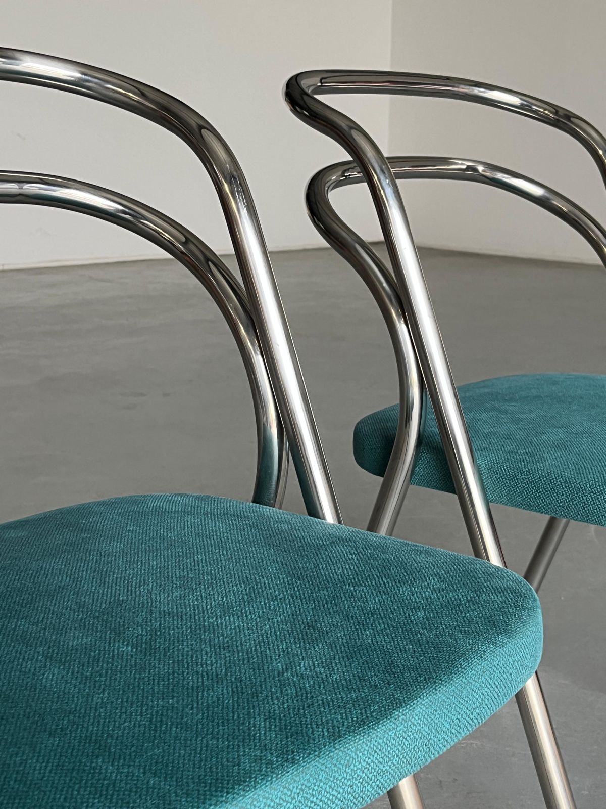 Pair Of Vintage Mid Century 'Santina' Dining Chairs By Carlo Santi For Zanotta photo vintage