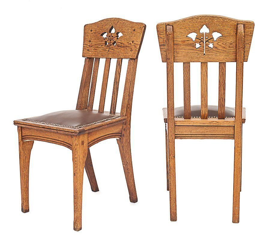 Set Of 6 Art Nouveau Chairs By Léon Jallot photo 3815.0