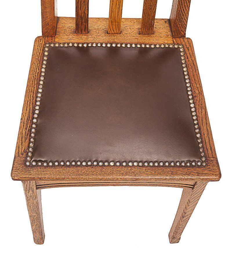 Set Of 6 Art Nouveau Chairs By Léon Jallot photo vintage