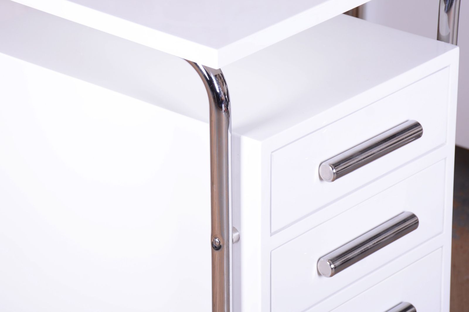 photo for sale Restored Bauhaus Writing Desk, By Marcel Breuer For Thonet, Chrome, Czech, 1930s