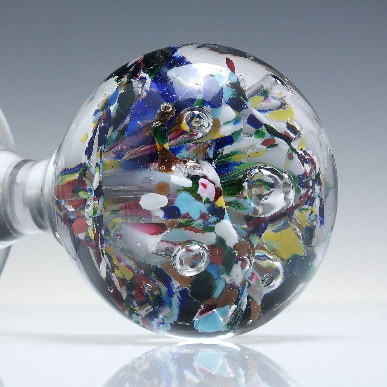 Victorian Milville Pedestal Glass Paper Weight C1880 photo Home Decor