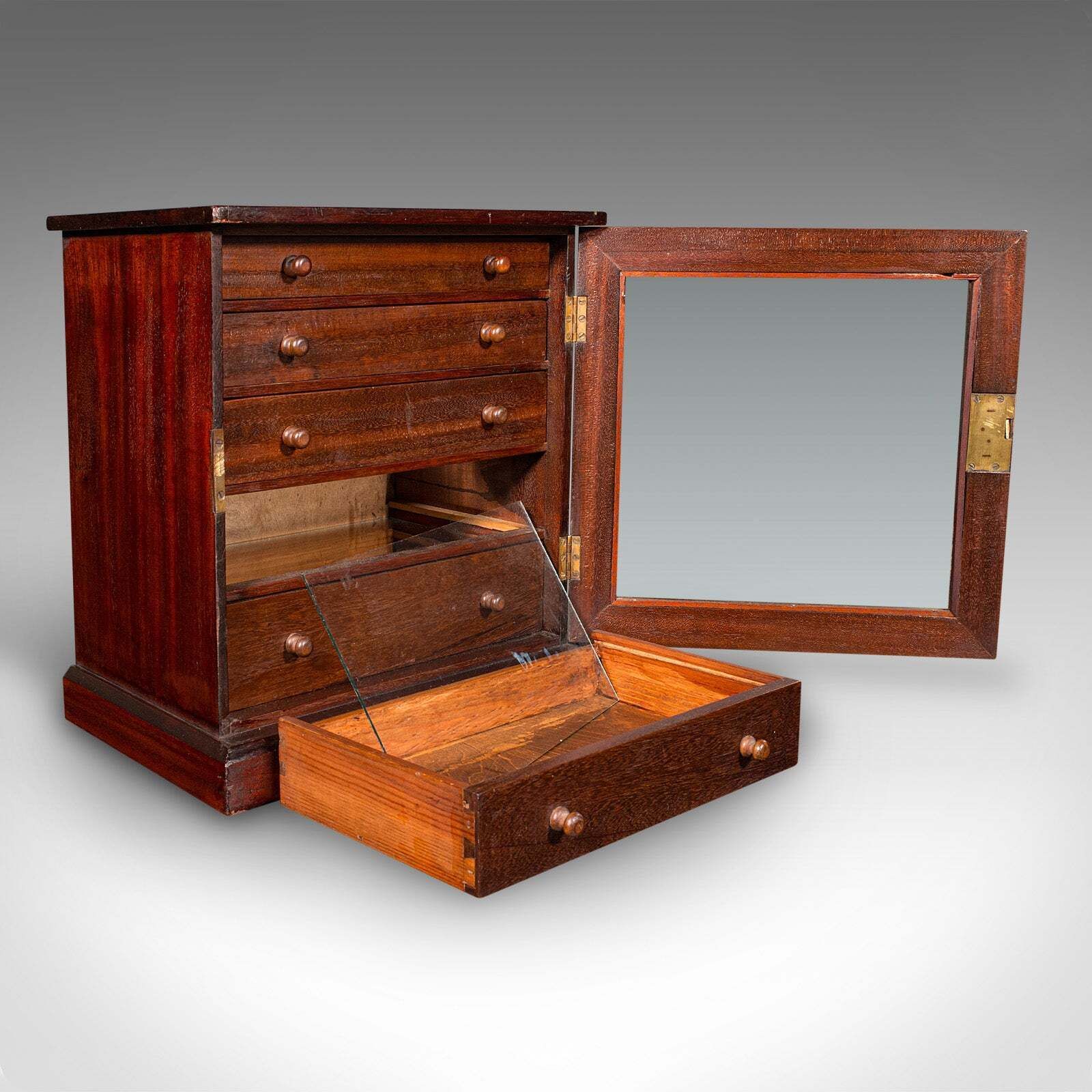 Antique 5 Drawer Specimen Collector Cabinet, English, Display Storage, Victorian photo furniture