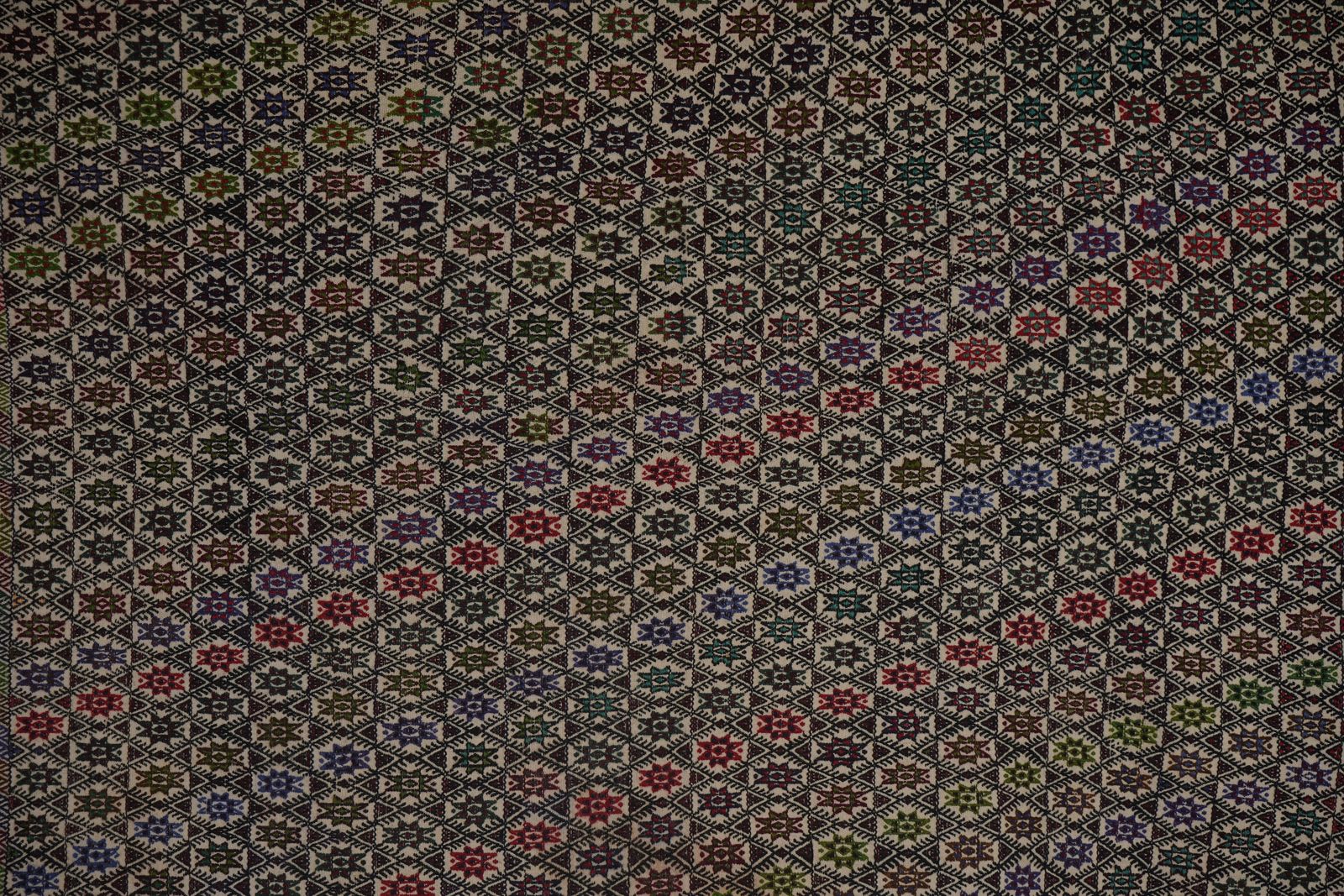 1960s Turkish Wool Jajim Kilim Rug 4'8'' X 6'9'' photo 499.0