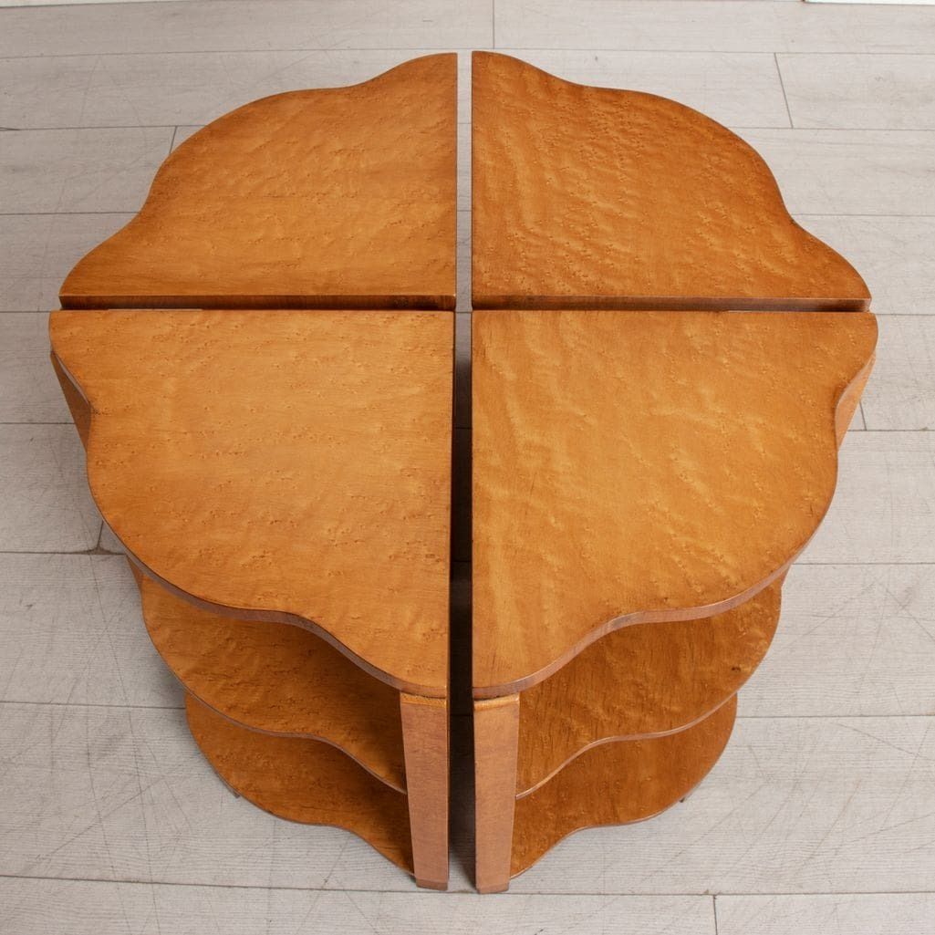 Art Deco Cloud Shaped Quintetto Nest Of Tables By Harry And Lou Epstein photo vintage