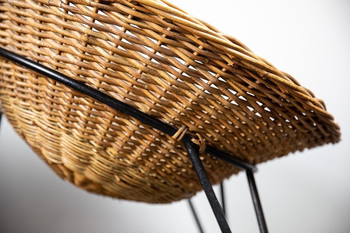 East German Wicker Lounge Chairs, 1960s, Set Of 2 photo for sale