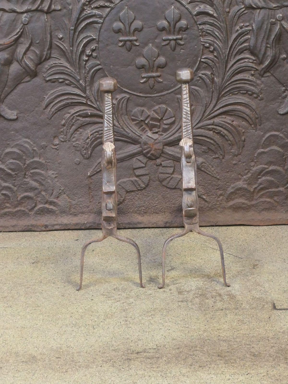 17th Century French Louis XIII Period Andirons Or Firedogs photo furniture