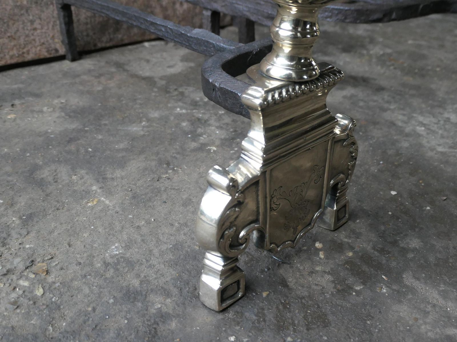 photo buy 17th Century French Louis XIV Andirons Or Firedogs