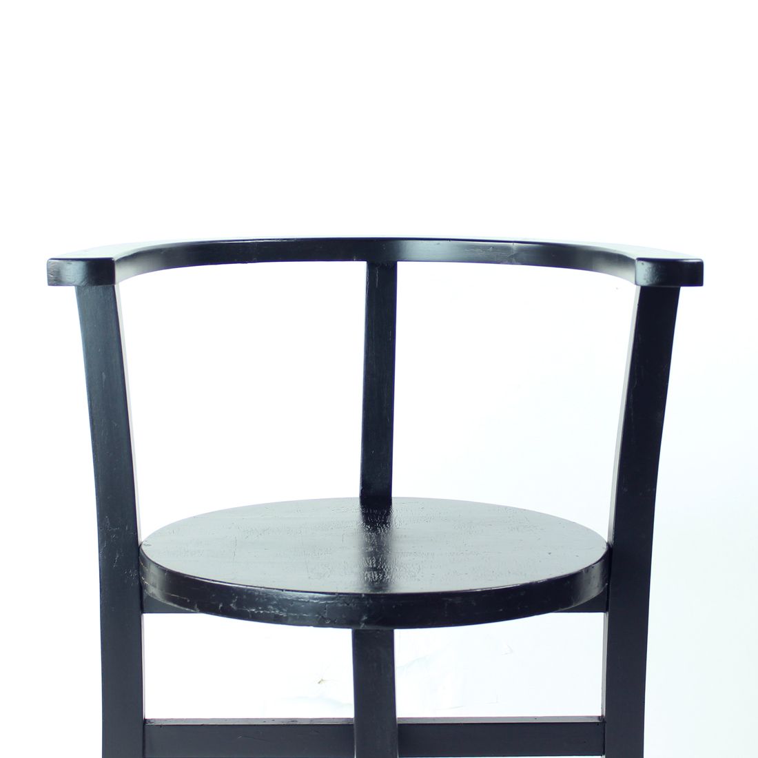 Black Interwar Period Oak Club Armchair, Czechoslovakia 1930s photo for sale
