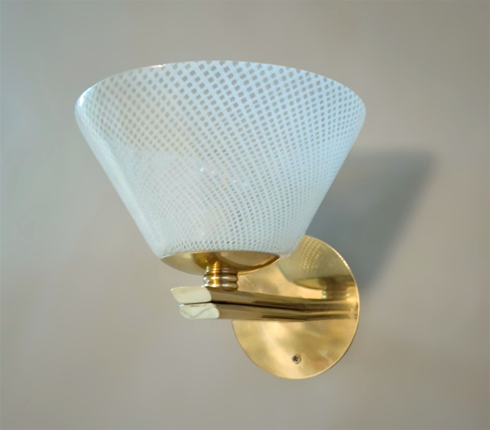 Pair Of Reticello Cup Sconces By Barovier & Toso, 2 Pairs Available photo Lighting