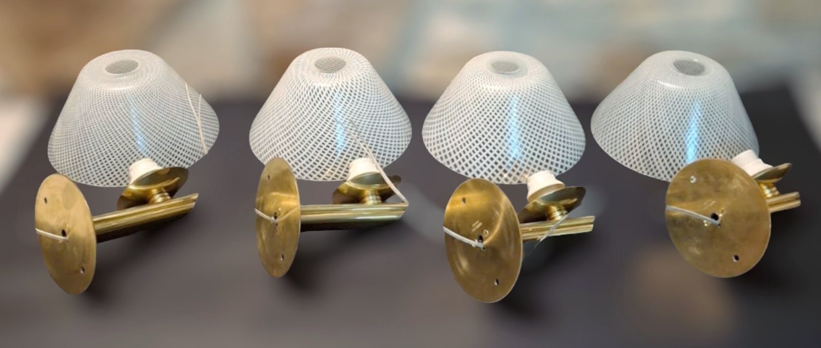 2319.0 Pair Of Reticello Cup Sconces By Barovier & Toso, 2 Pairs Available photo