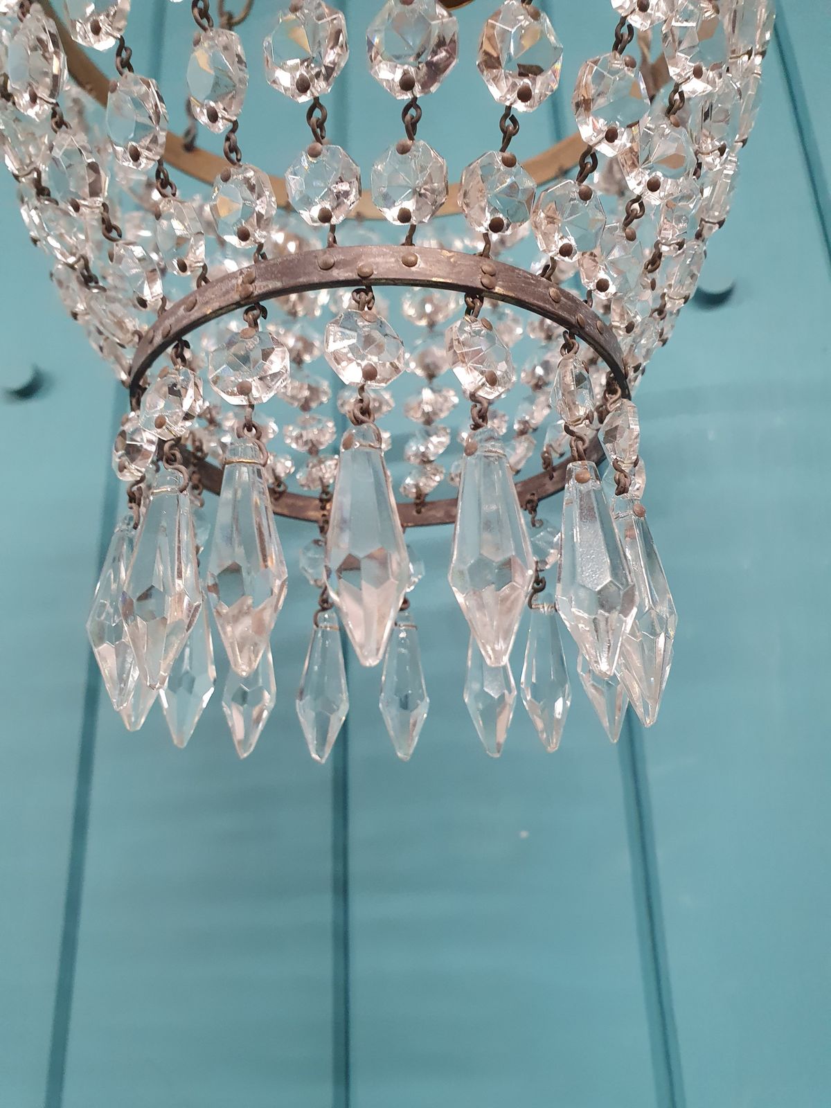 Early 20th Century Spike Chandelier With Finials photo for sale