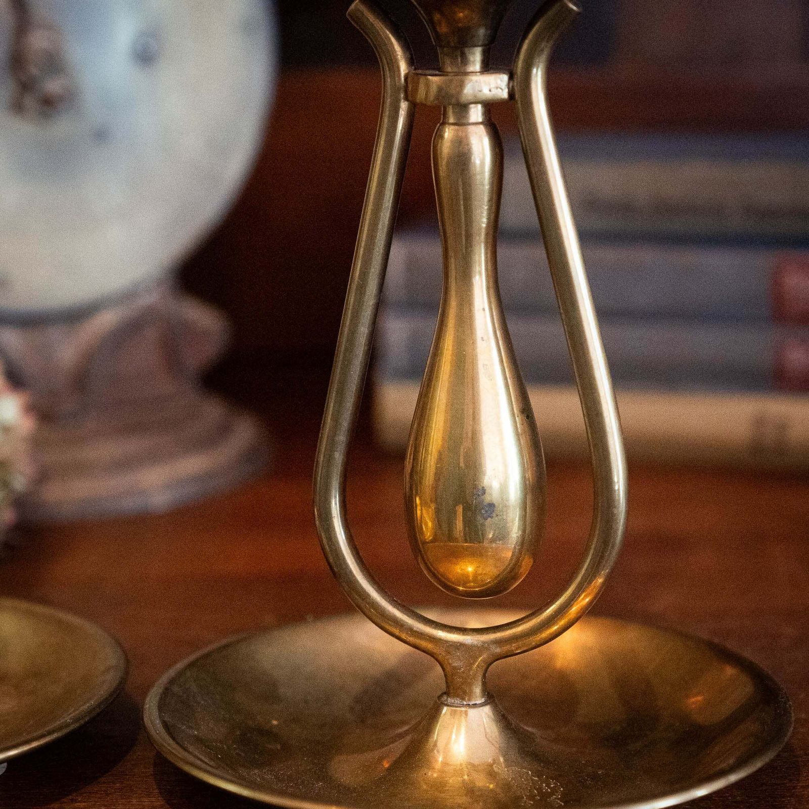 Set Of Two Vintage Swivel Candlestands   Brass   1950s photo Home Decor
