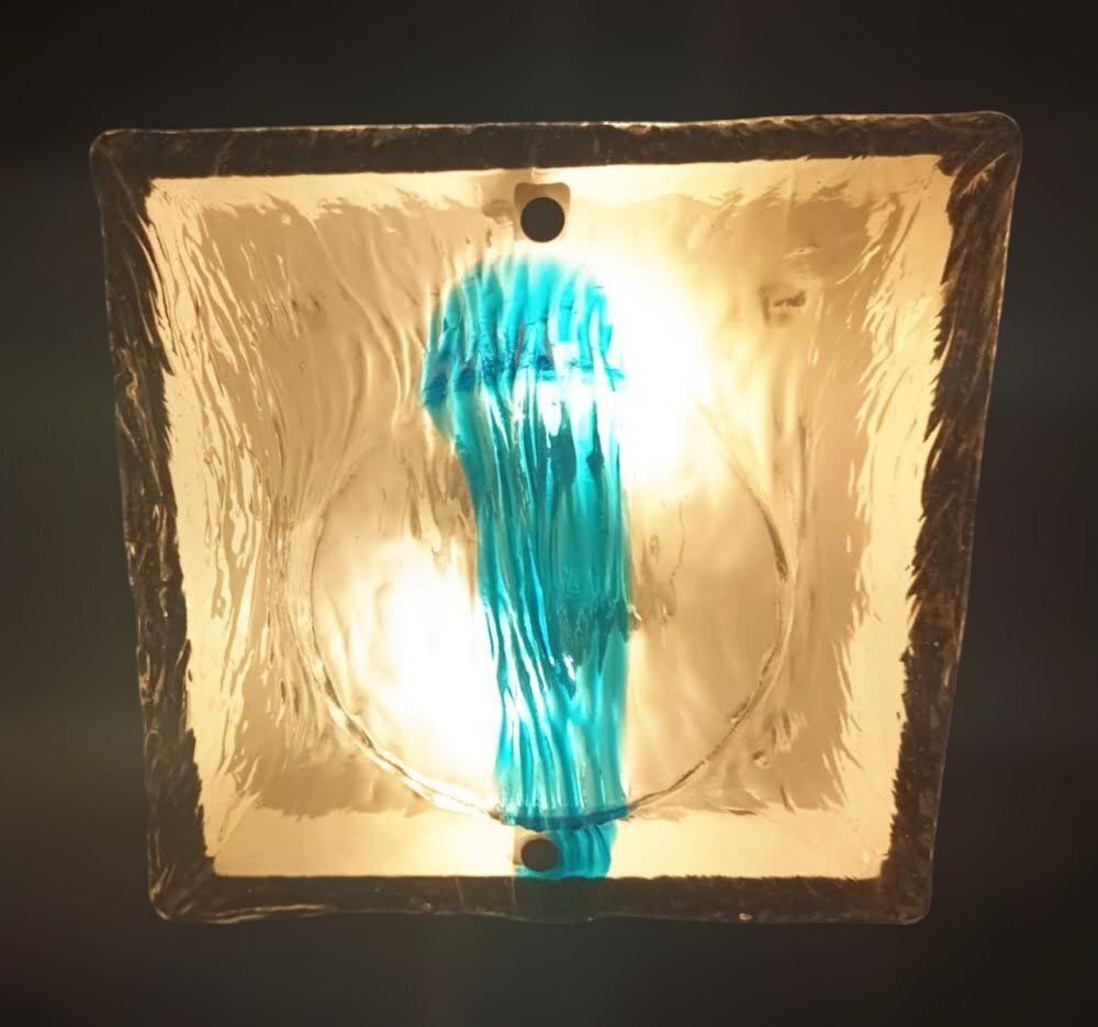 Murano Flush Mount / Sconce By Toni Zuccheri For Venini, 3 Available photo vintage