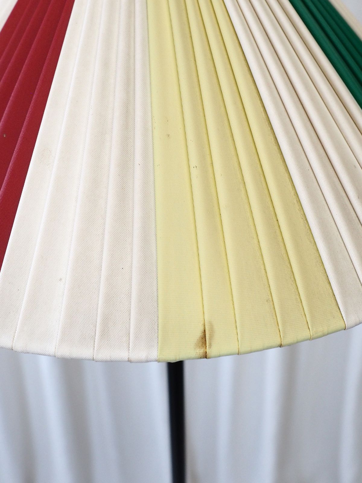 Vintage Black Metal Standard Lamp With Coloured Shade photo Lighting