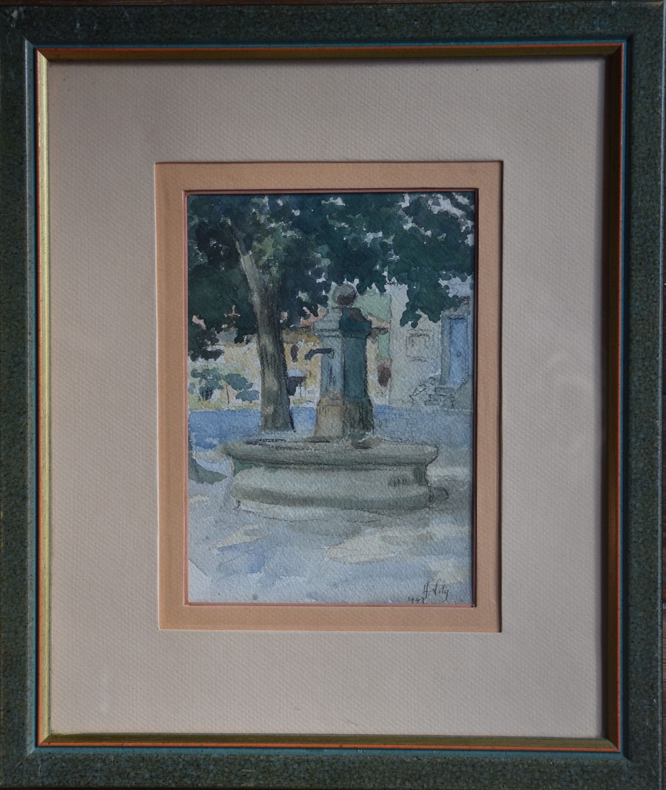 Hippolyte Léty, Fountain In The Square Of Meyssiez (1943) photo 150.0
