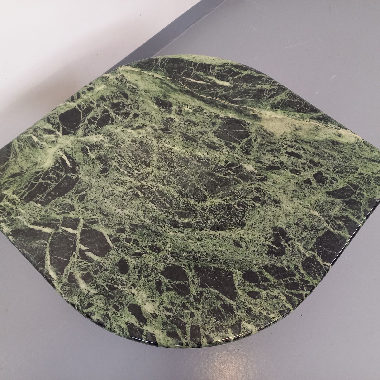 Square Coffee Table In Green Marble And Smoked Glass photo furniture