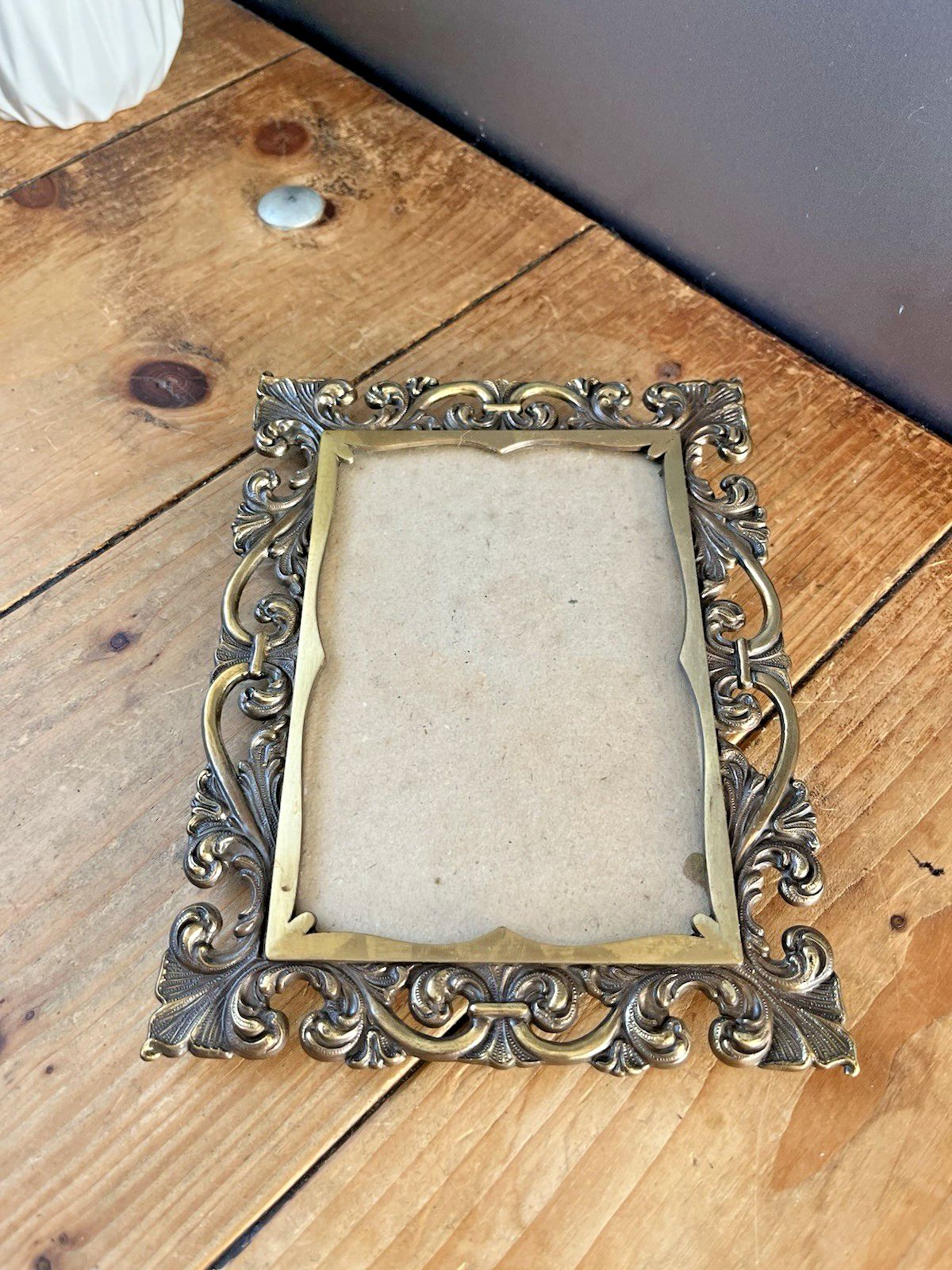 1 Antique Italian Ornate Gilt Metal Rococo Wall Photo Picture Frame Acanthus photo buy