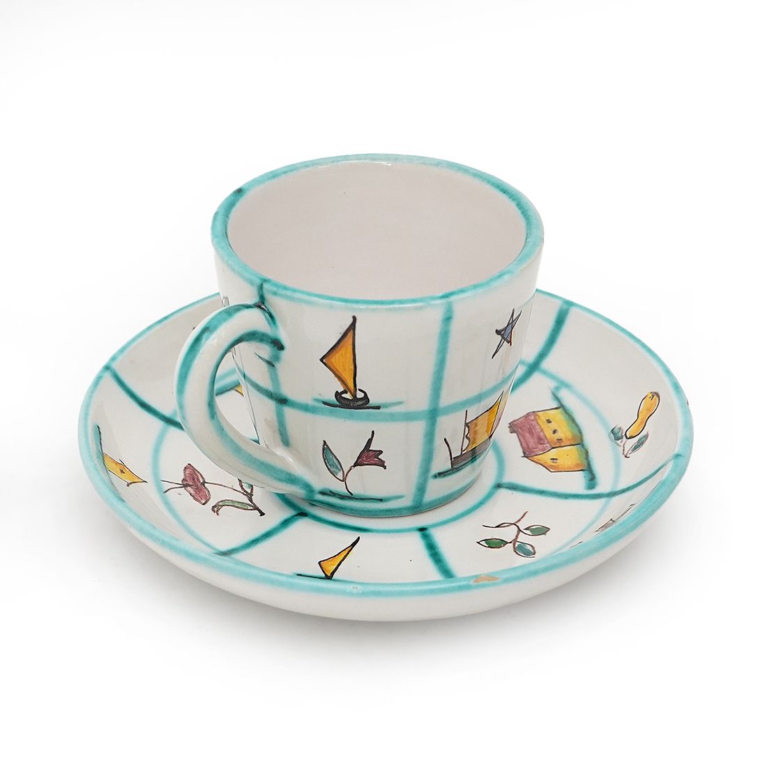 photo buy Ceramic Tea Set By Casa Dell'arte Of Albisola For Saks Fifth Avenue Ny, 1930s