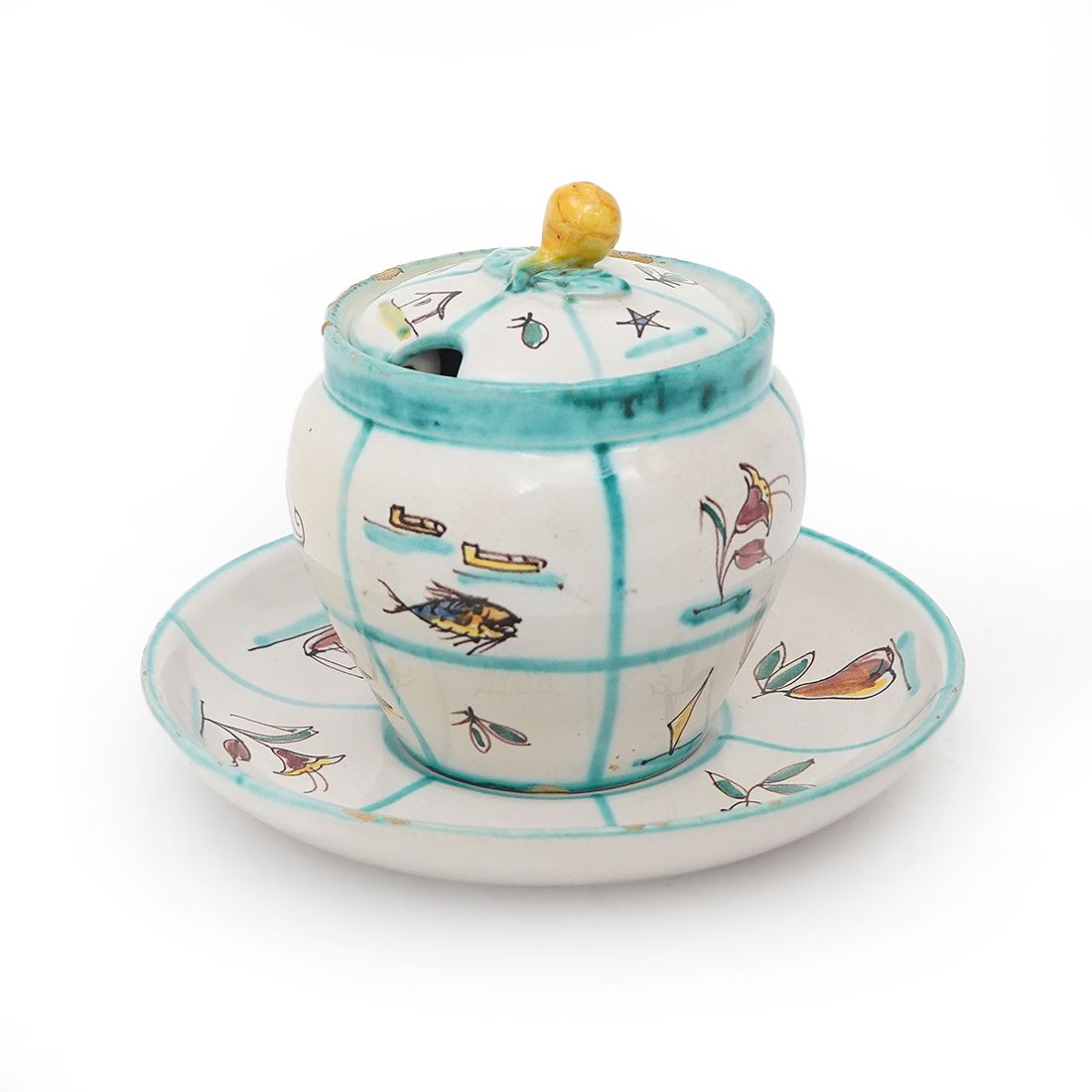 Ceramic Tea Set By Casa Dell'arte Of Albisola For Saks Fifth Avenue Ny, 1930s photo vintage