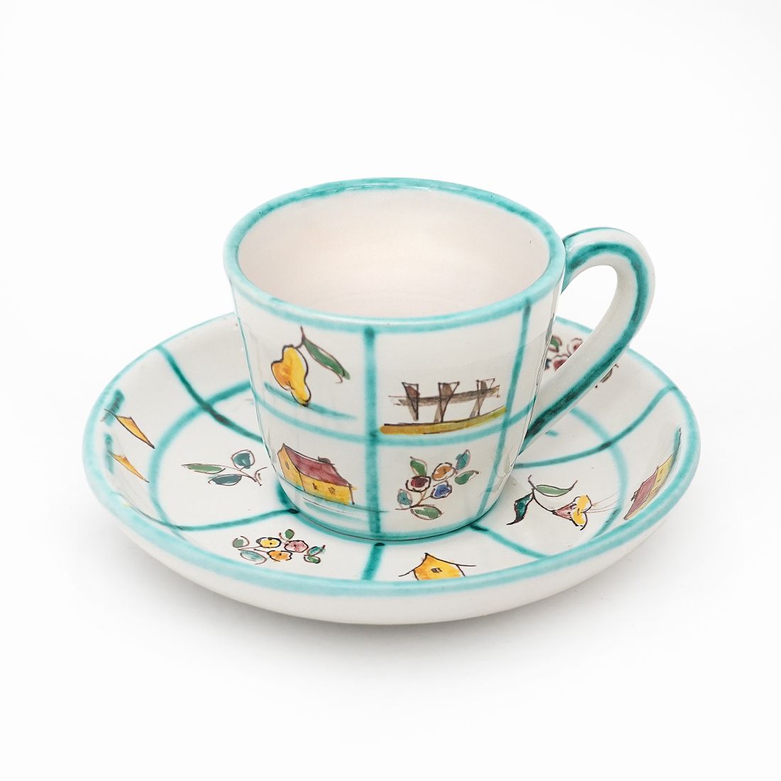 photo vintage Ceramic Tea Set By Casa Dell'arte Of Albisola For Saks Fifth Avenue Ny, 1930s