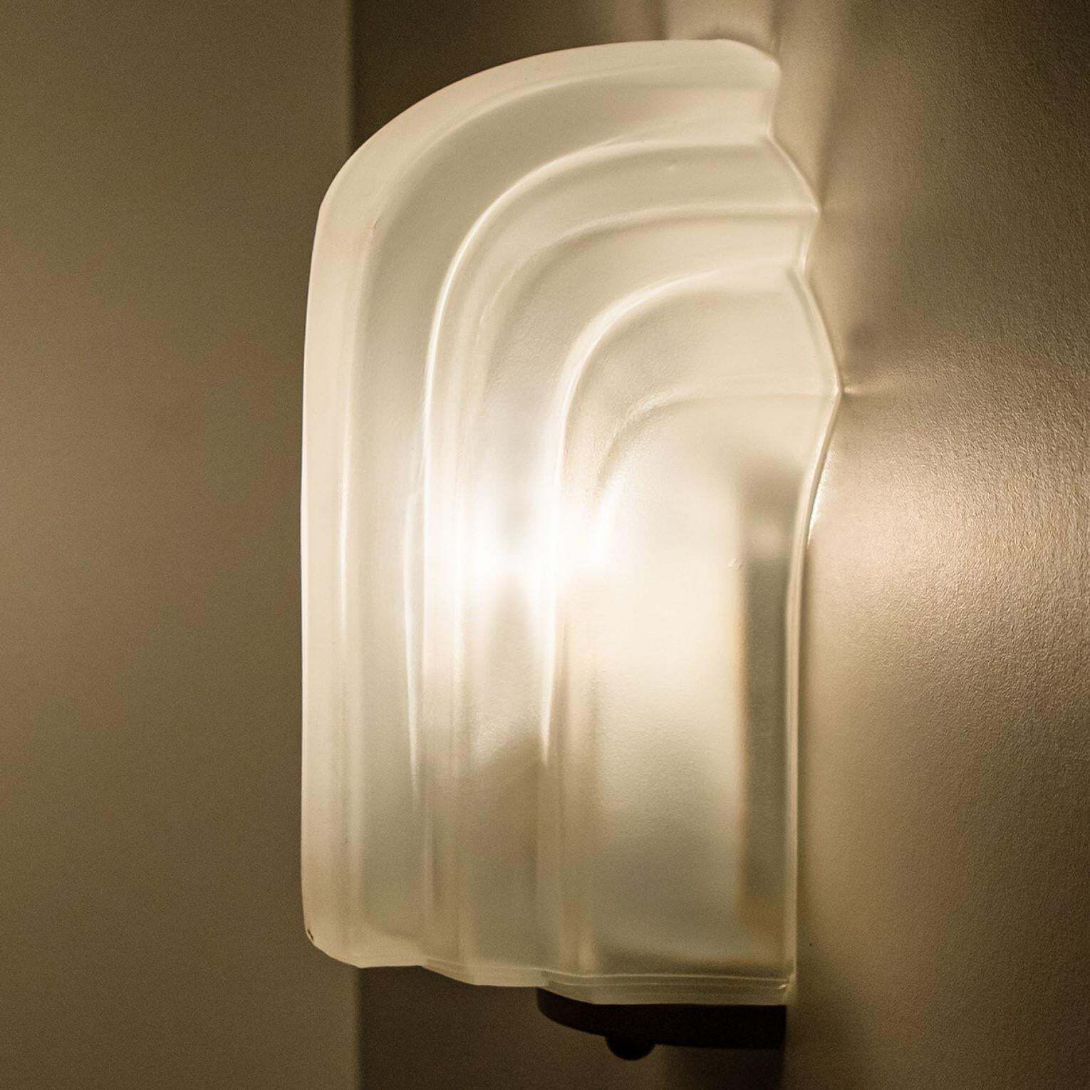 photo furniture Pair Of  Art Deco Style Milk Glass Shell Wall Lights, Germany, 1970