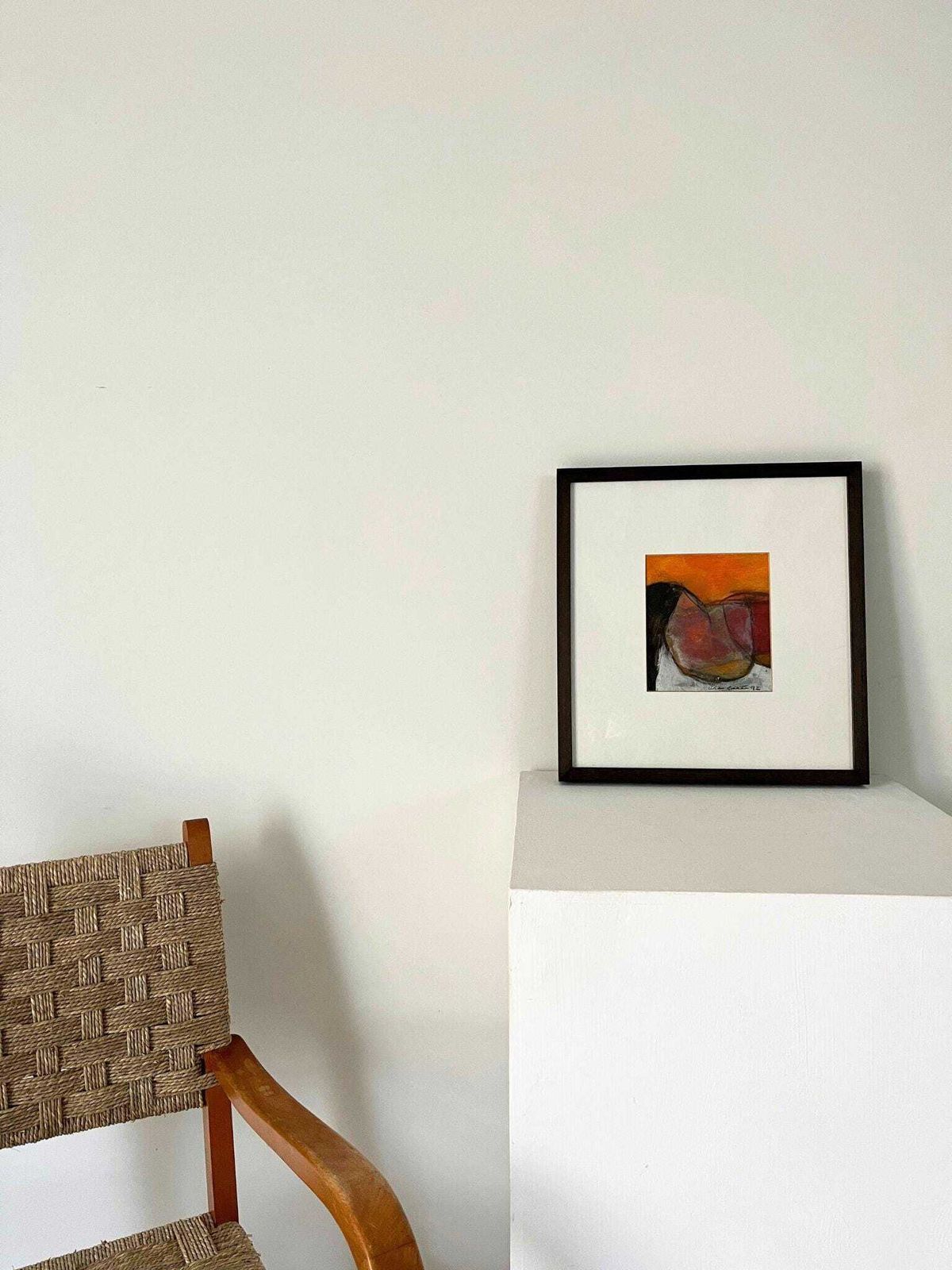 Pair Of Abstract Paintings   Purbeck Valley And Orange Cliffs, Dorset By Brian Graham, 20th Century Vintage Artworks In Oil On Board photo 890.0