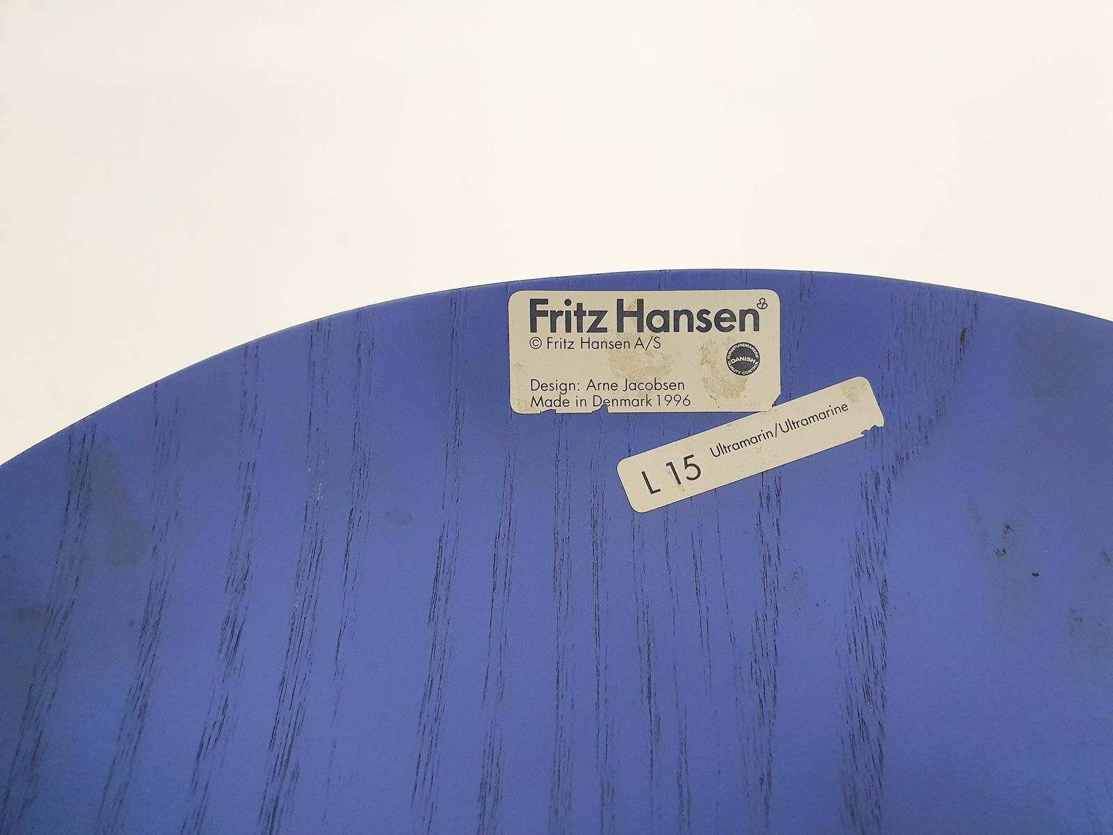 Arne Jacobsen For Fritz Hansen Ultramarin ( L15) Wooden "Ant" Chair, Denmark 1996 photo vintage
