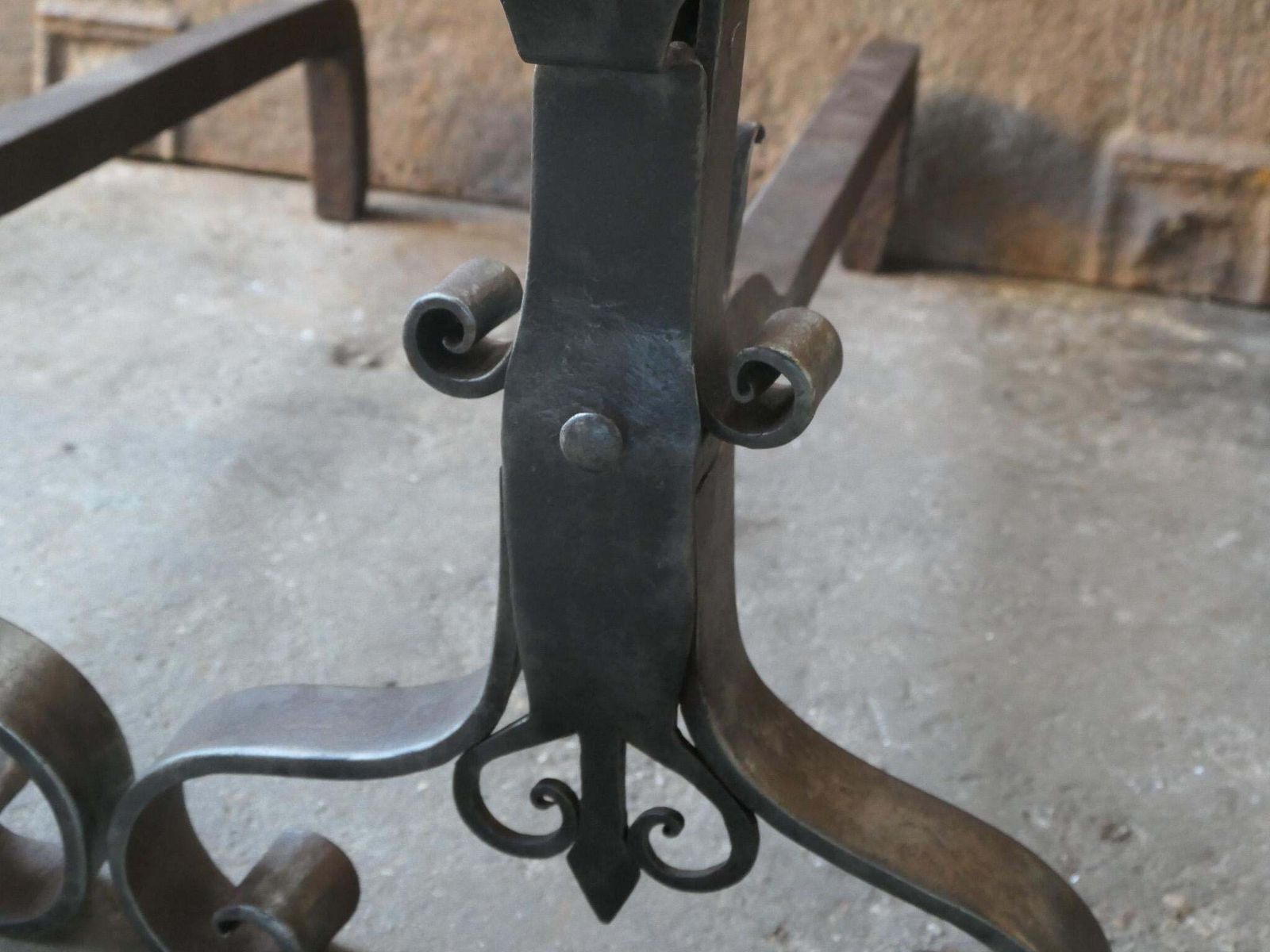 Large French 18th Century Andirons Or Landiers