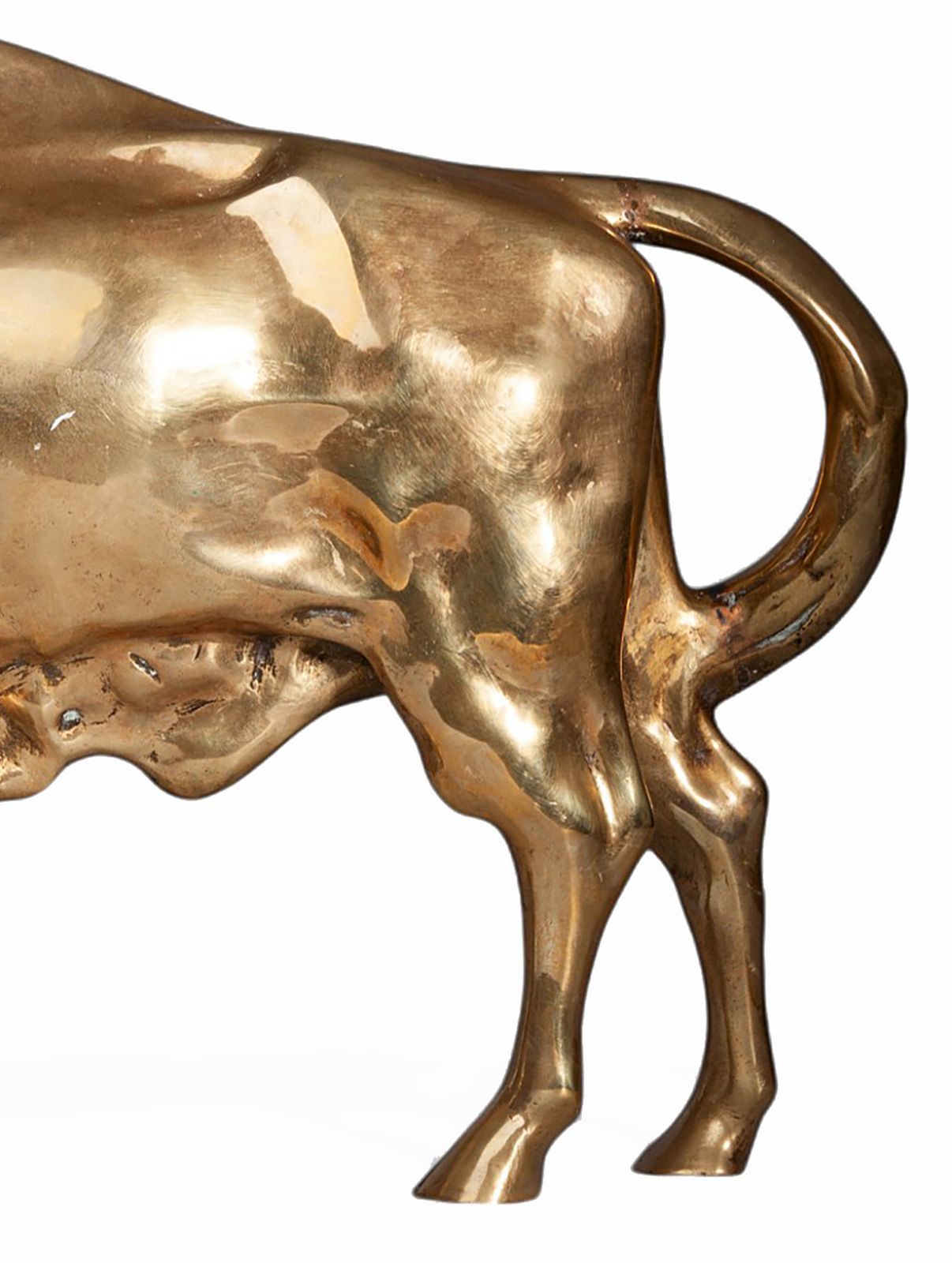 Early 20th Century Art Déco Gilt Bronze Bearded Buffalo/Bison Sculpture, France photo buy