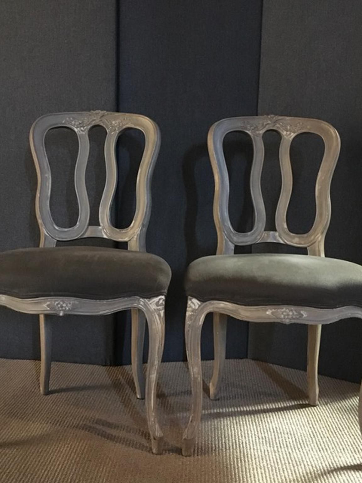 French Provincial Pair Of Wooden Chairs photo for sale