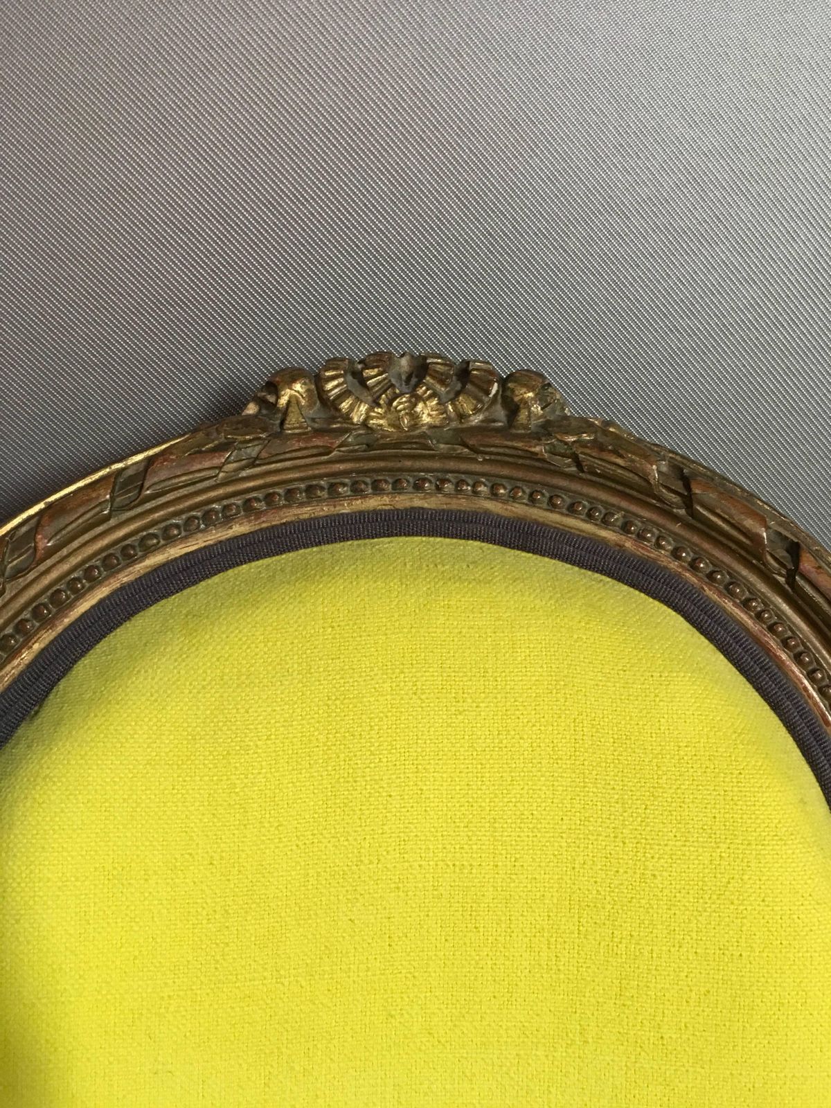 Mid 19th Century Pair French Provincial Wooden Chairs Yellow Linen photo buy