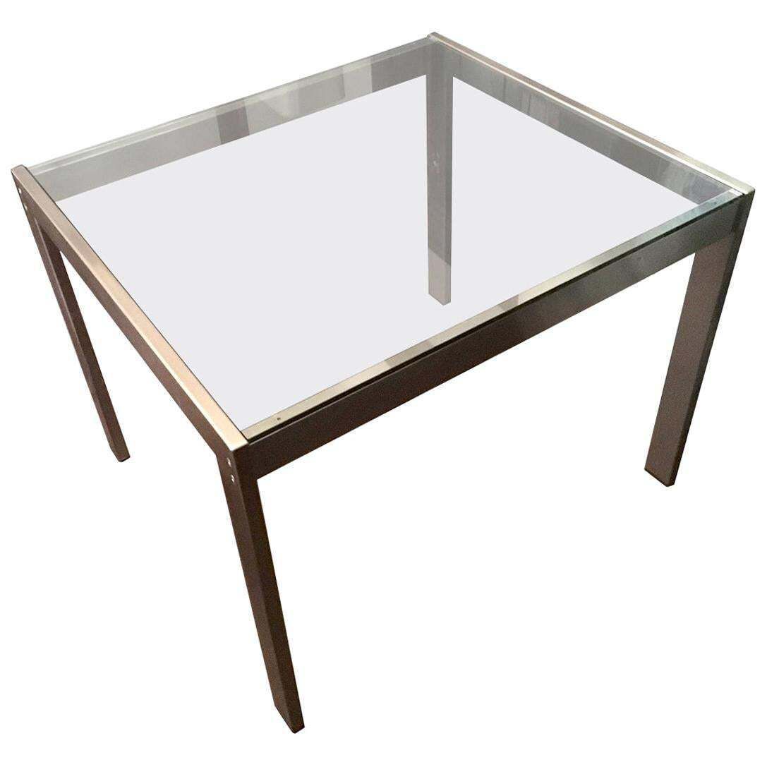 Italy Mid 20th Century Modern Steel Crystal Desk