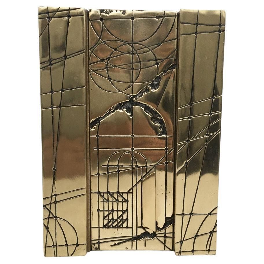 1980 Italy Bronze Abstract Sculpture Walter Valentini Città Del Sole