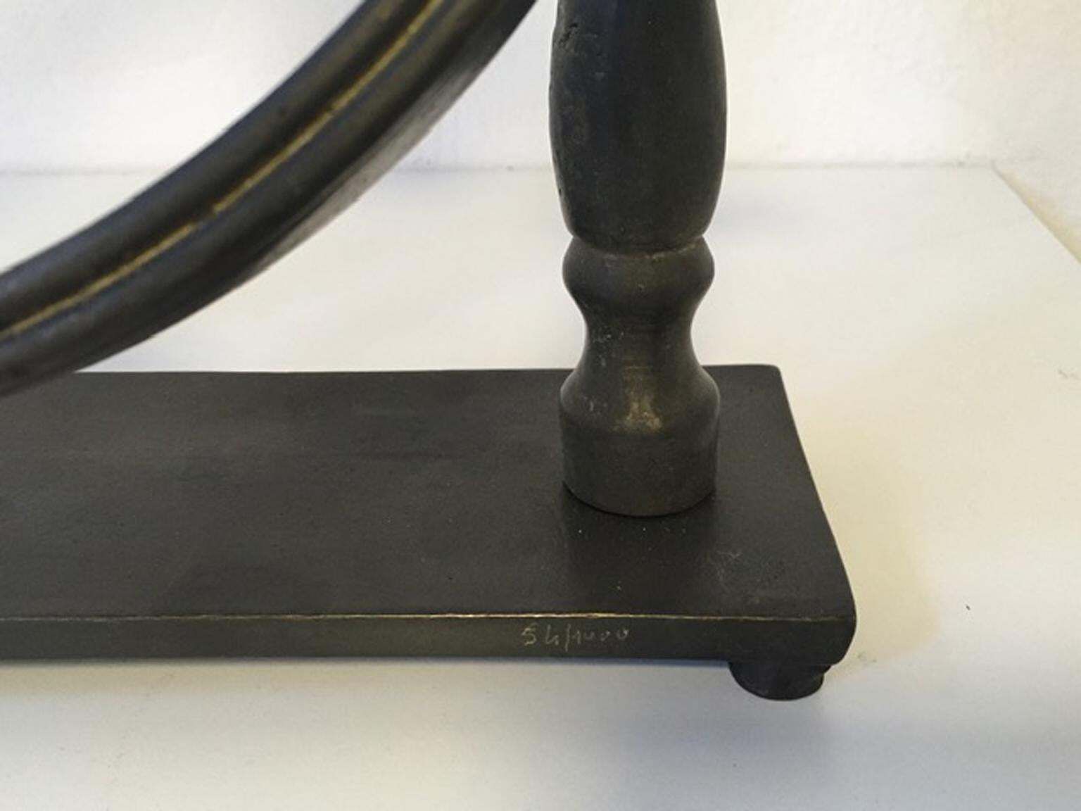 1980 Italy Post Modern Abstract Bronze Sculpture Little Universe On Earth photo furniture