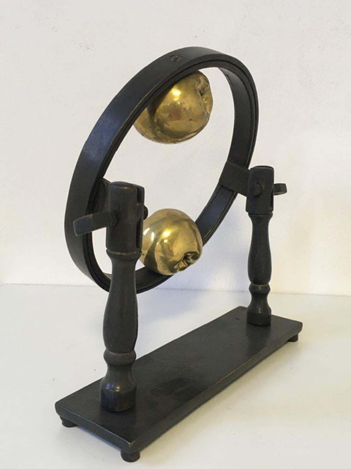 photo vinterior 1980 Italy Post Modern Abstract Bronze Sculpture Little Universe On Earth