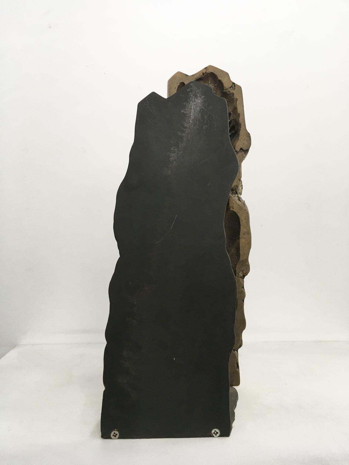 photo for sale 1979 Italy Post Modern Graziano Pompili Abstract Bronze Sculpture
