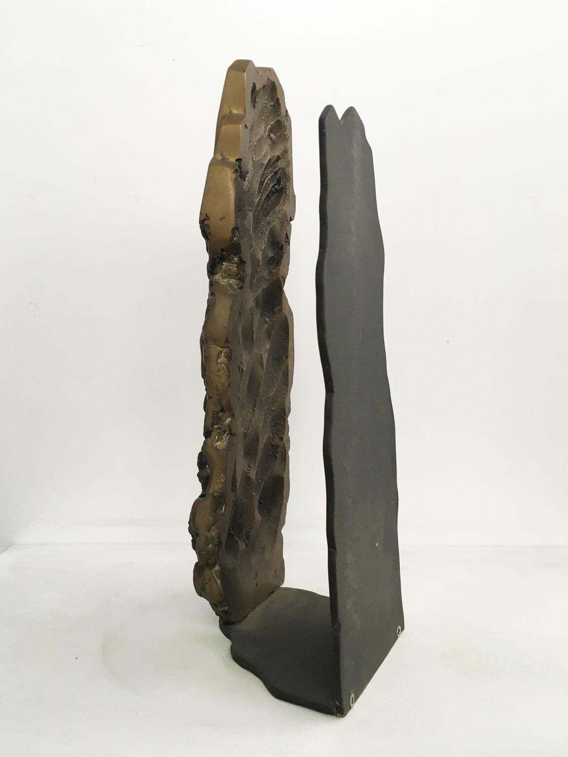 Art 1979 Italy Post Modern Graziano Pompili Abstract Bronze Sculpture photo