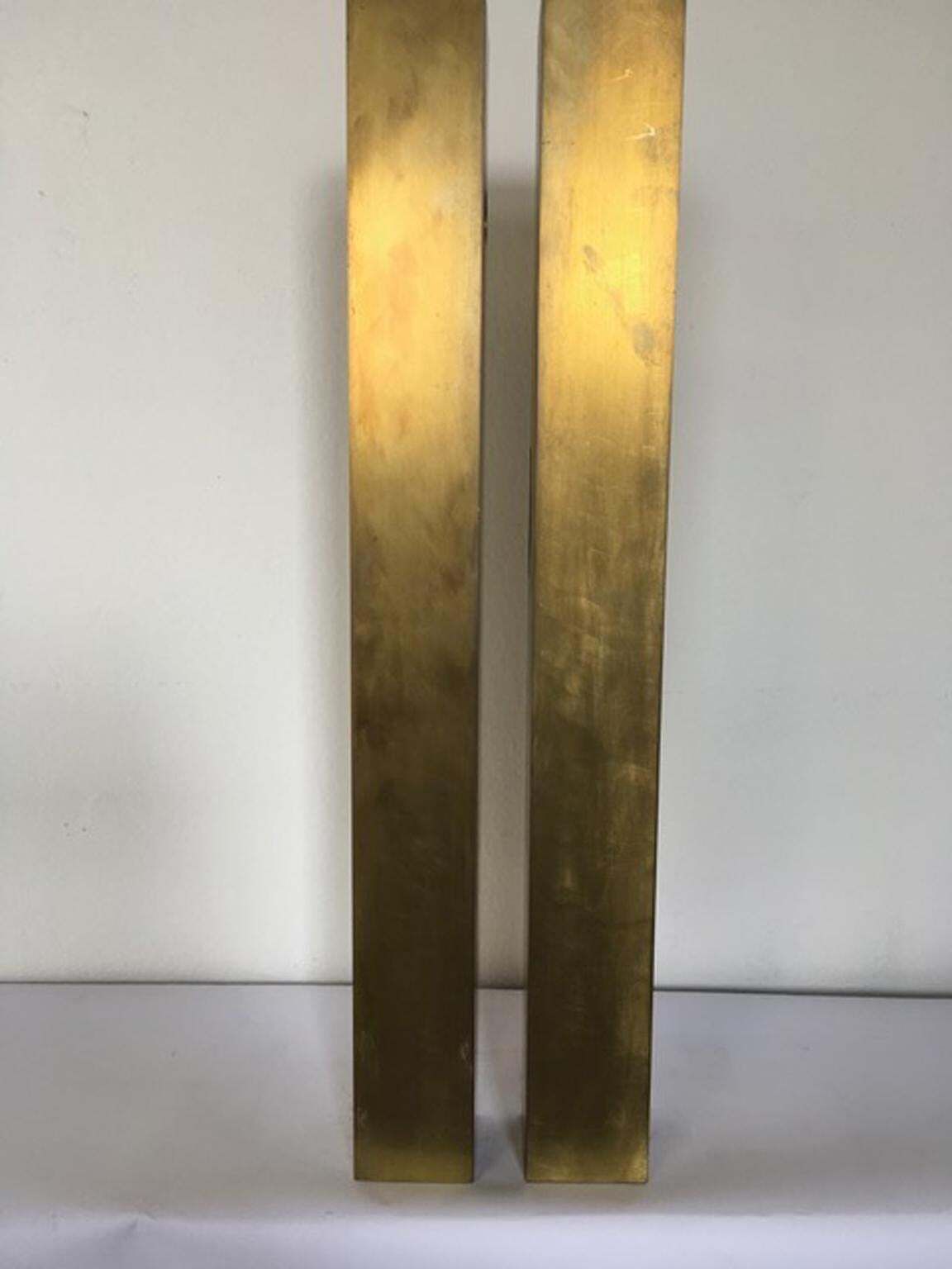 3403.0 Italy 1998 The Skyscrapers Brass Abstract Sculpture photo