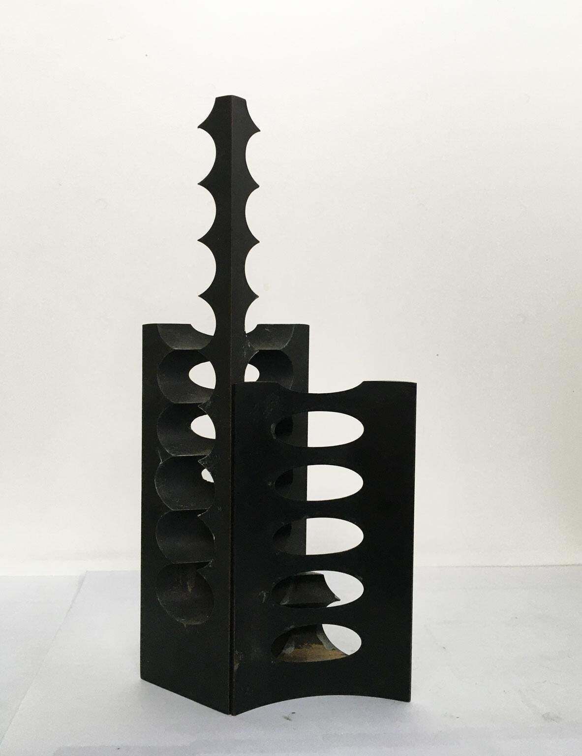 1975 Bronze Abstract Sculpture Roberto Vecchione Scultura Spezzata photo vintage