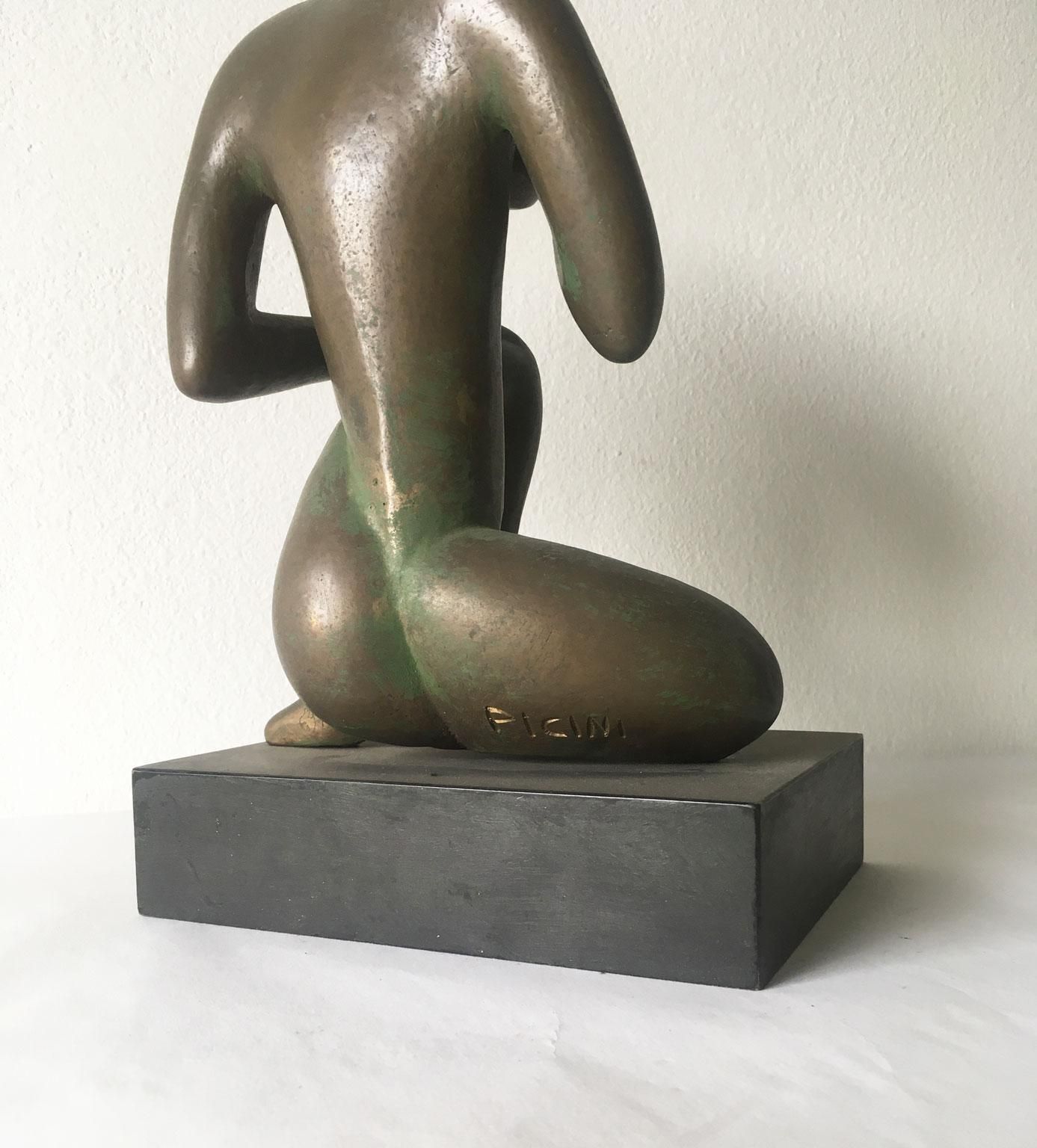 Art 1969 Italy Abstract Bronze Sculpture Andrea Picini Bintou photo