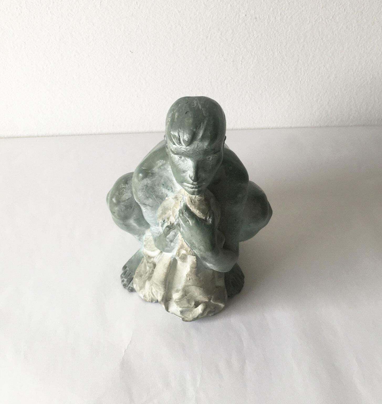 1995 Italy Bronze Sculpture By Giuseppe Bergomi Davanti Al Mare photo Art