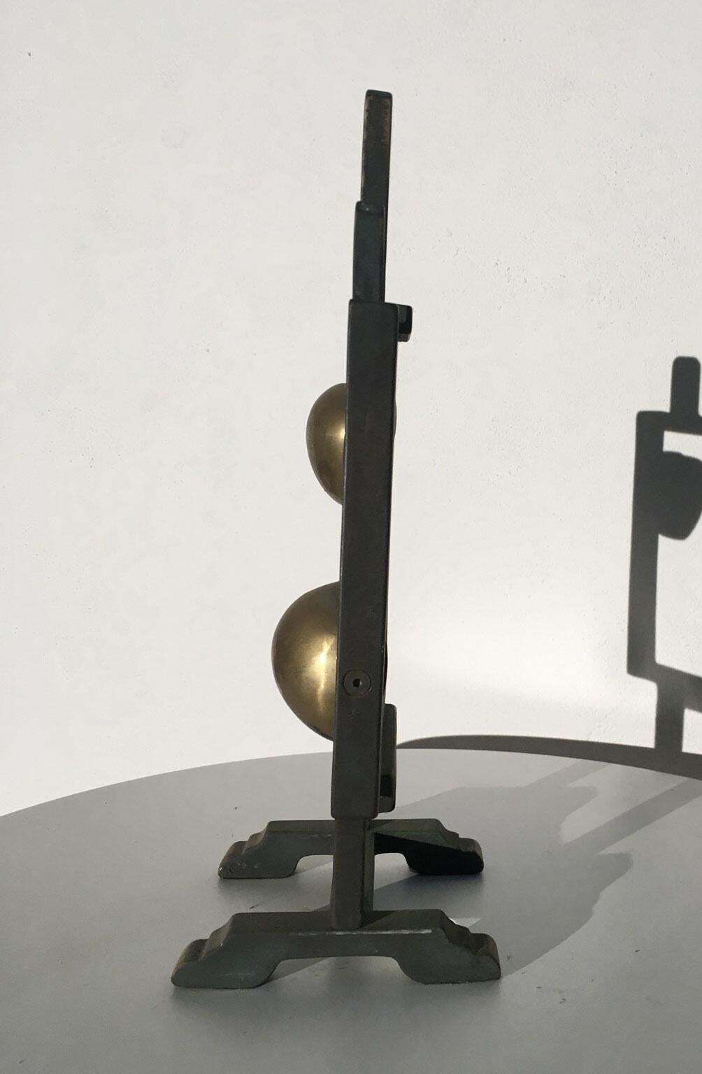 photo furniture 1976 Italy Bronze Abstract Sculpture By Vanni Viviani Easel With Two Half Apples