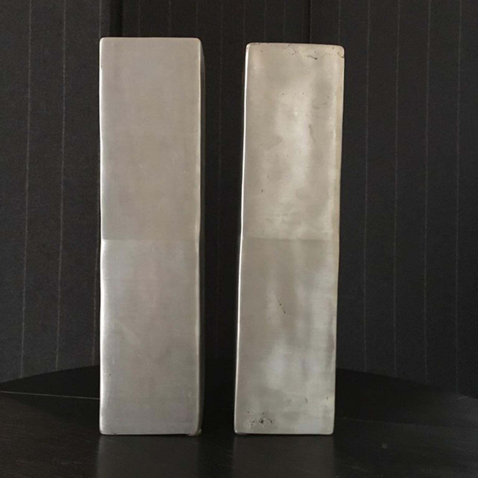 photo buy Africa Organic Modern Pair Of Cast Lost Wax Aluminum Vases