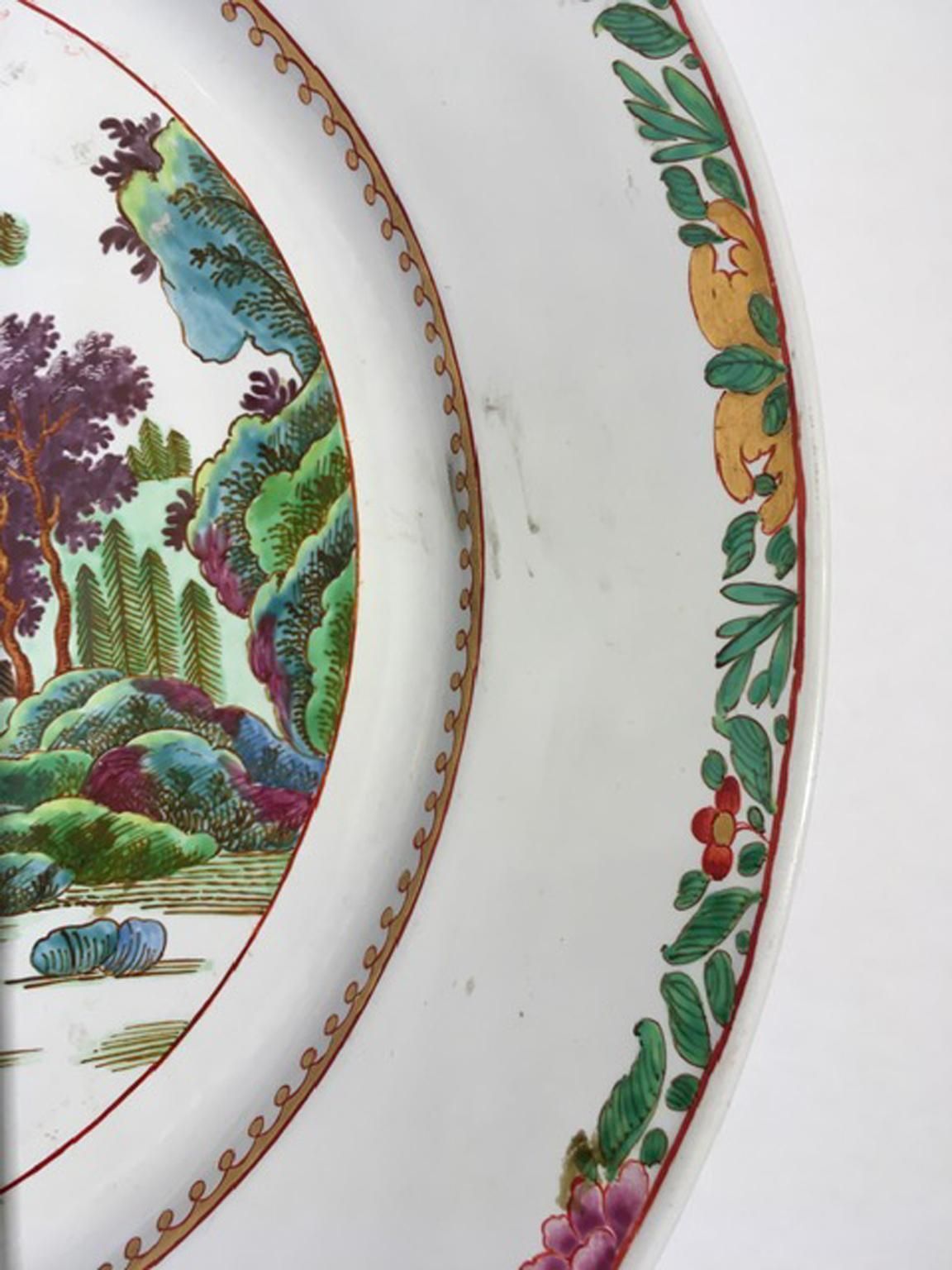 Italy Mid 18th Century Richard Ginori Porcelain Dish With Japan Landscape photo vinterior
