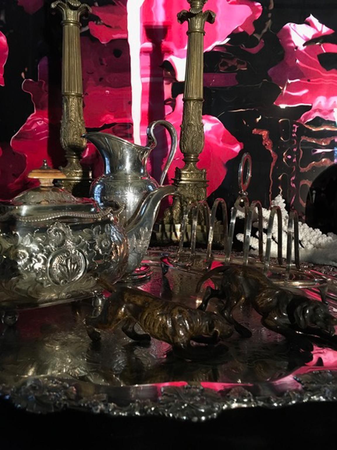 Italy Late 18th Century Pair Empire Brass Candleholders photo 1616.0