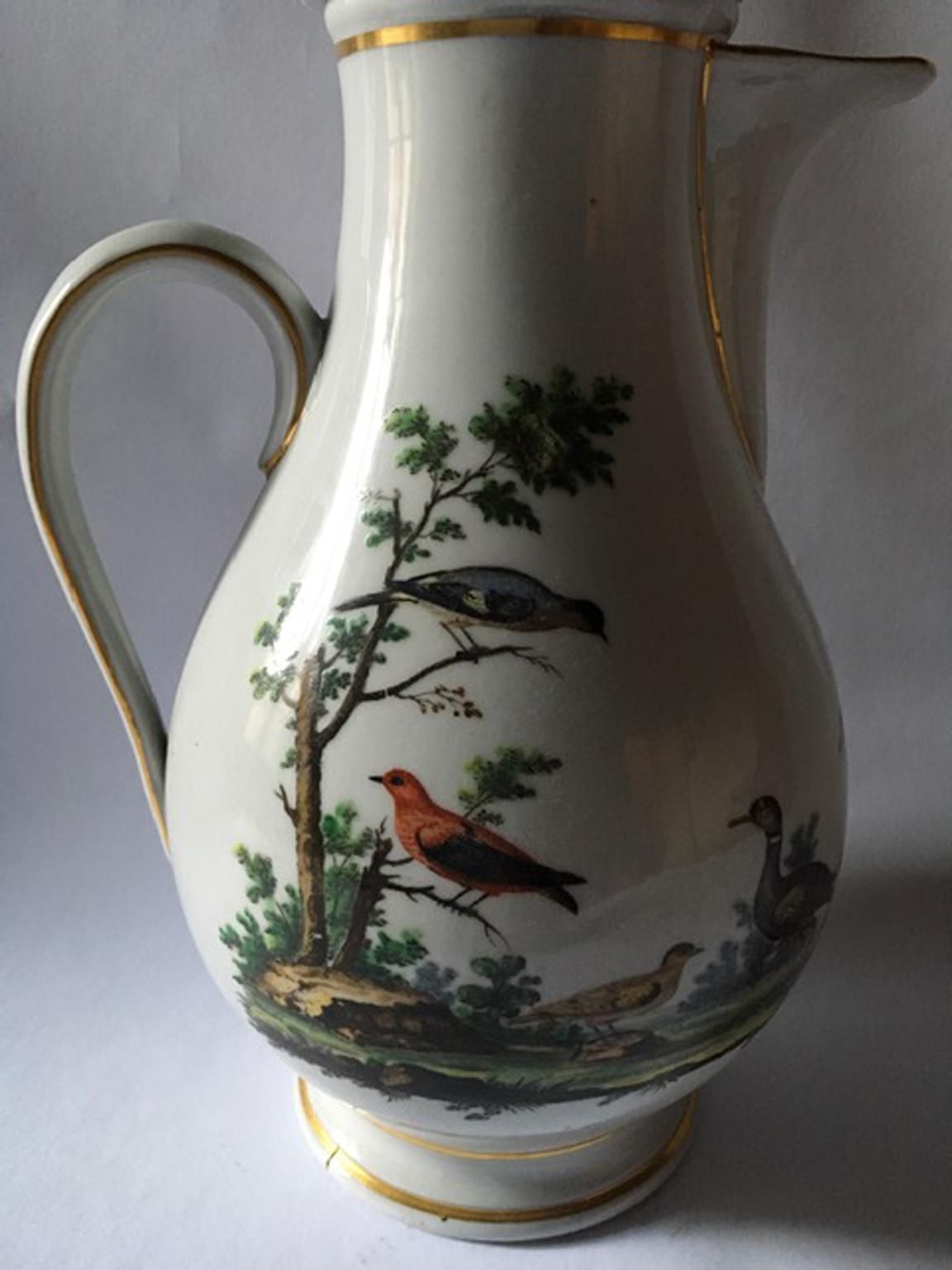 Italy Richard Ginori Mid 18th Century Porcelain Coffee Pot photo vintage